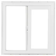 Holztek - Ventana PVC blanco 60 x 60 cm