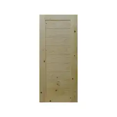 Madera Excel - Puerta de madera de Pino 1 panel de 76 x 213 cm Natural
