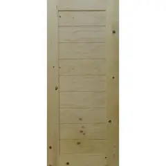 Madera Excel - Puerta de madera de Pino 1 panel de 86 x 213 cm Natural