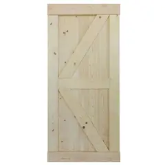 Madera Excel - Puerta de madera Barn Door de 100 x 213 cm Natural