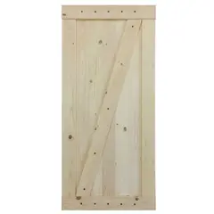 Madera Excel - Puerta de madera Barn Door Z-1 de 100 x 213 cm Natural