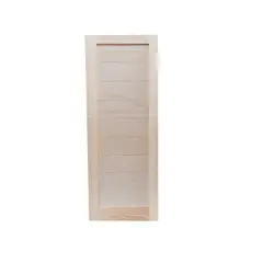 Madera Excel - Puerta de madera de Pino 1 panel de 81 x 213 cm Natural