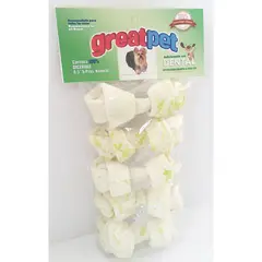 Great Pet - Hueso carnaza natural 4-5" dental 5 pzas