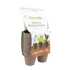 Los Molinos - Maceta biodegradable fertil paquete con 18 pzas