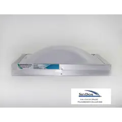 Skydom - Domo de policarbonato sin ventila de 44 x 44 cm Transparente