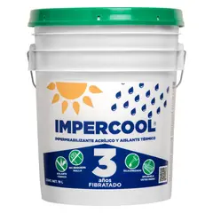 Impercool - Impermeabilizante Fibratado - 3 Años de 19 litros - Terracota