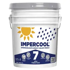 Impercool - Impermeabilizante Fibratado - 7 Años de 19 litros - Rojo