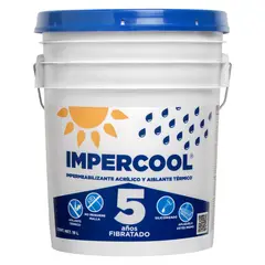 Impercool - Impermeabilizante Fibratado - 5 Años de 19 litros - Terracota