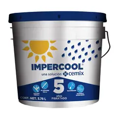 Impercool - Impermeabilizante Fibratado - 5 Años de 3.8 litros - Blanco