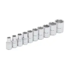 Urrea - Juego de 10 dados en pulgadas 1/4" en riel