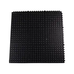 Just Home Collection - Tapete antifatiga modular de 90 x 90 cm Negro