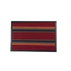 Just Home Collection - Tapete para entrada Fun Red Stripes de 40 x 60 cm Rojo