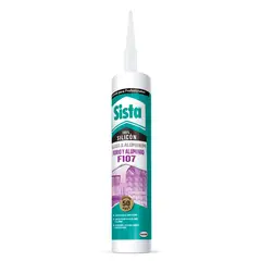 Sista - F107 Silicón Vidrio y Aluminio Negro 300 ml