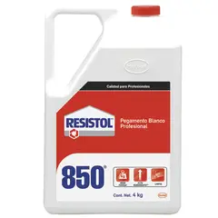 Resistol - 850 Pegamento Profesional Blanco 4 Kg