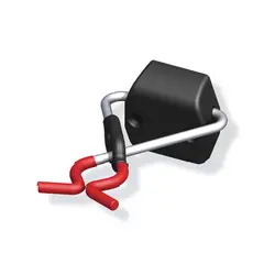 Alfer - Soporte utensilios "X-star"rojo para pared