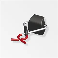 Alfer - Soporte utensilios "X-star" rojo para riel