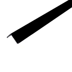 undefined - Ángulo adherible 20 x 20 x 1 mm PVC negro brillante 1 m