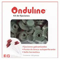 Onduline - Kit 100 pz fijación 3'' Autoperforante Verde