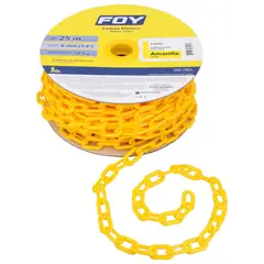 Foy - Cadena plástica 6 mm x 1/4" 25 m 40 kg amarilla