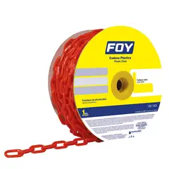 Foy - Cadena plástica 6mm x 1/4" 25 m 40 kg roja