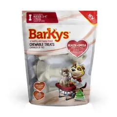 Barkys - Carnaza para perro hueso natural 3 piezas