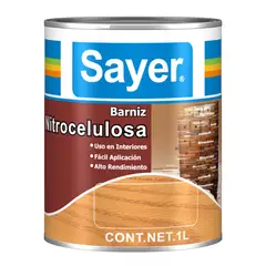 Sayerlack - Barniz de Nitrocelulosa para Madera Brillante 1 L