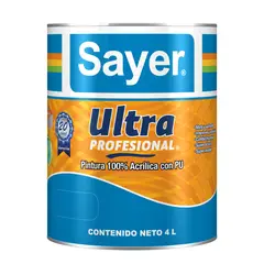 Sayerlack - Pintura Acrilica Ultra Satinada Blanco 4 L