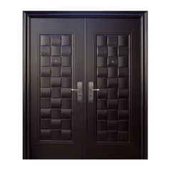 Serv Hogar - Puerta Seguridad Luxury Chocolate Doble Izquierda 170 x 215 cm