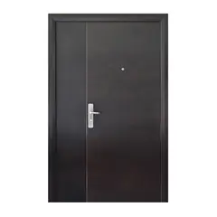 Serv Hogar - Puerta Seguridad Simple Nogal Derecha 130 x 215 cm