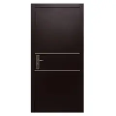 Serv Hogar - Puerta Seguridad Dual Chocolate Derecha 95 x 215 cm