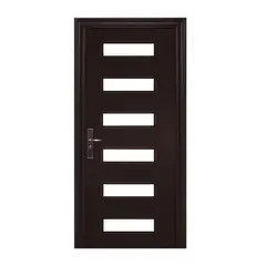 Serv Hogar - Puerta Seguridad Vista Chocolate Derecha 95 x 215 cm