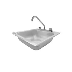 Eb - Fregadero 1 Tina 47 x 48 x 14 cm Empotrar con Accesorios