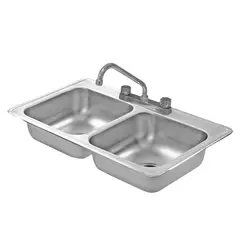 Eb - Fregadero 2 Tinas 84 x 48 x 15 cm Empotrar