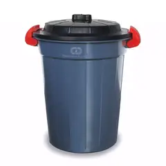 Alica - Bote de Basura Plástico con Tapa de 65L Azul