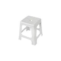 Alica - Banco de plástico blanco