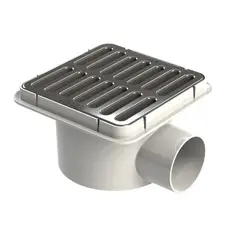 Urrea - Coladera cuad salid lateral rejilla crom