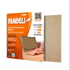 Fandeli - Kit hoja p/madera 3 piezas 50-100-120