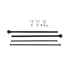 Kenney - Cortinero Doble Layla Negro Mate 76-213 cm