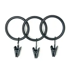 Kenney - Set de 14 Anillos con Clip Café/Negro 1" & 1 1/4"