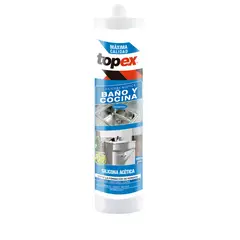 Topex - Silicona baño y cocina blanco 300 ml