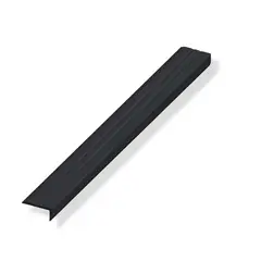 Alfer - Remate universal PVC negro 25x10 mm