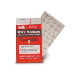 Gardner Bender - Libreta de etiquetas para cables A-Z 0-15 símbolos