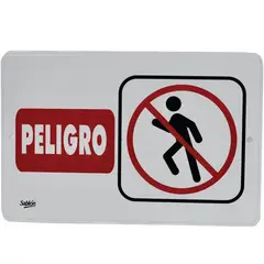 Acrilicos Sablon - Señal "peligro " placa rígida autoadherible 22.8 x 15. 2 cm