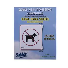 Acrilicos Sablon - Señal "no entrar con mascotas" vinil autoadherible 13 x 15 cm