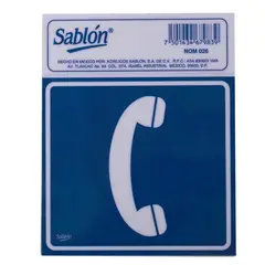 Acrilicos Sablon - Señal de "teléfono" vinyl autoadherible 13 x 15 cm