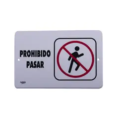 Acrilicos Sablon - Señal "prohibido pasar" placa rígida autoadherible 22.8 x 15.2 cm