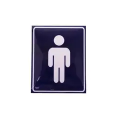 Acrilicos Sablon - Señal "baños hombres" vinil autoadherible 13 x 15 cm