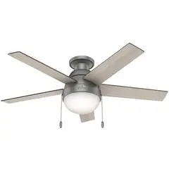 Hunter - Ventilador de Techo Anslee 5 Aspas y 1 Luz de 46" Café