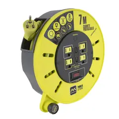 Luceco-Masterplug - Extensión de carrete 7m USB