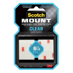 3M - Tiras de Montaje Doble Cara Transparentes, 8 Piezas